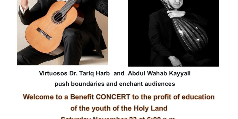 Tariq Harb and Abboud Kayyali play a benefit concert in Montreal  – November 23, 2024