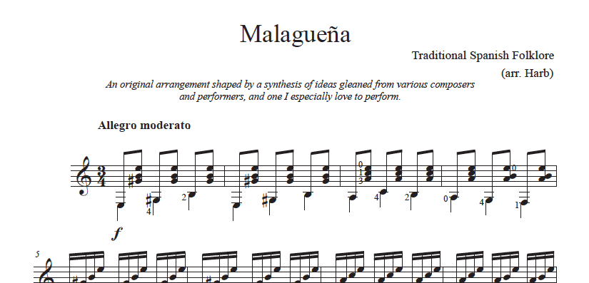 Malagueña (arr. Harb)